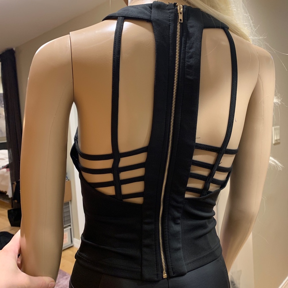 Black Netted Top - Picture 4 of 5